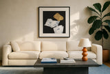 Delicate Balance I by Chris Paschke. Displayed in a glass frame with matte in a clean modern living room. Available as an archival giclee rolled canvas, fine art paper, or poster print. SKU 86819a.