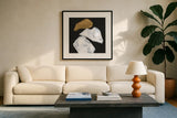 Delicate Balance II by Chris Paschke. Displayed in a glass frame with matte in a clean modern living room. Available as an archival giclee rolled canvas, fine art paper, or poster print. SKU 86820a.
