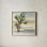 Desert Joshua Tree Cool by Chris Paschke. Shown in a natural wood glass frame for a timeless modern aesthetic. Available as an archival giclee rolled canvas, fine art paper, or poster print. SKU 27008a.