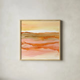 Desertscape I by Chris Paschke. Shown in a natural wood glass frame for a timeless modern aesthetic. Available as an archival giclee rolled canvas, fine art paper, or poster print. SKU 66758a.