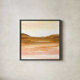 Desertscape II by Chris Paschke. Shown in a sleek black glass frame for a contemporary gallery look. Available as an archival giclee rolled canvas, fine art paper, or poster print. SKU 66759a.
