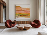 Desertscape III by Chris Paschke. Shown as extra-large giant wall art in a modern living room. Available as an archival giclee rolled canvas, fine art paper, or poster print. SKU 66760a.