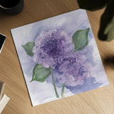 Dimensional Hydrangea I by Chris Paschke. Shown as a detailed flat fine art print, highlighting archival giclee quality. Available as an archival giclee rolled canvas, fine art paper, or poster print. SKU 95438a.