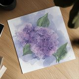 Dimensional Hydrangea II by Chris Paschke. Shown as a detailed flat fine art print, highlighting archival giclee quality. Available as an archival giclee rolled canvas, fine art paper, or poster print. SKU 95439a.