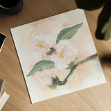 Dimensional Magnolia II by Chris Paschke. Shown as a detailed flat fine art print, highlighting archival giclee quality. Available as an archival giclee rolled canvas, fine art paper, or poster print. SKU 95441a.