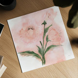Dimensional Poppy I by Chris Paschke. Shown as a detailed flat fine art print, highlighting archival giclee quality. Available as an archival giclee rolled canvas, fine art paper, or poster print. SKU 95436a.