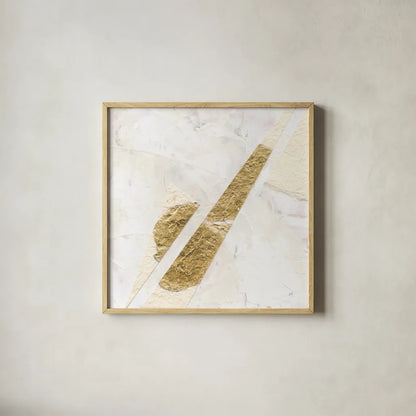 Disassembled I by Chris Paschke. Shown in a natural wood glass frame for a timeless modern aesthetic. Available as an archival giclee rolled canvas, fine art paper, or poster print. SKU 94393a.