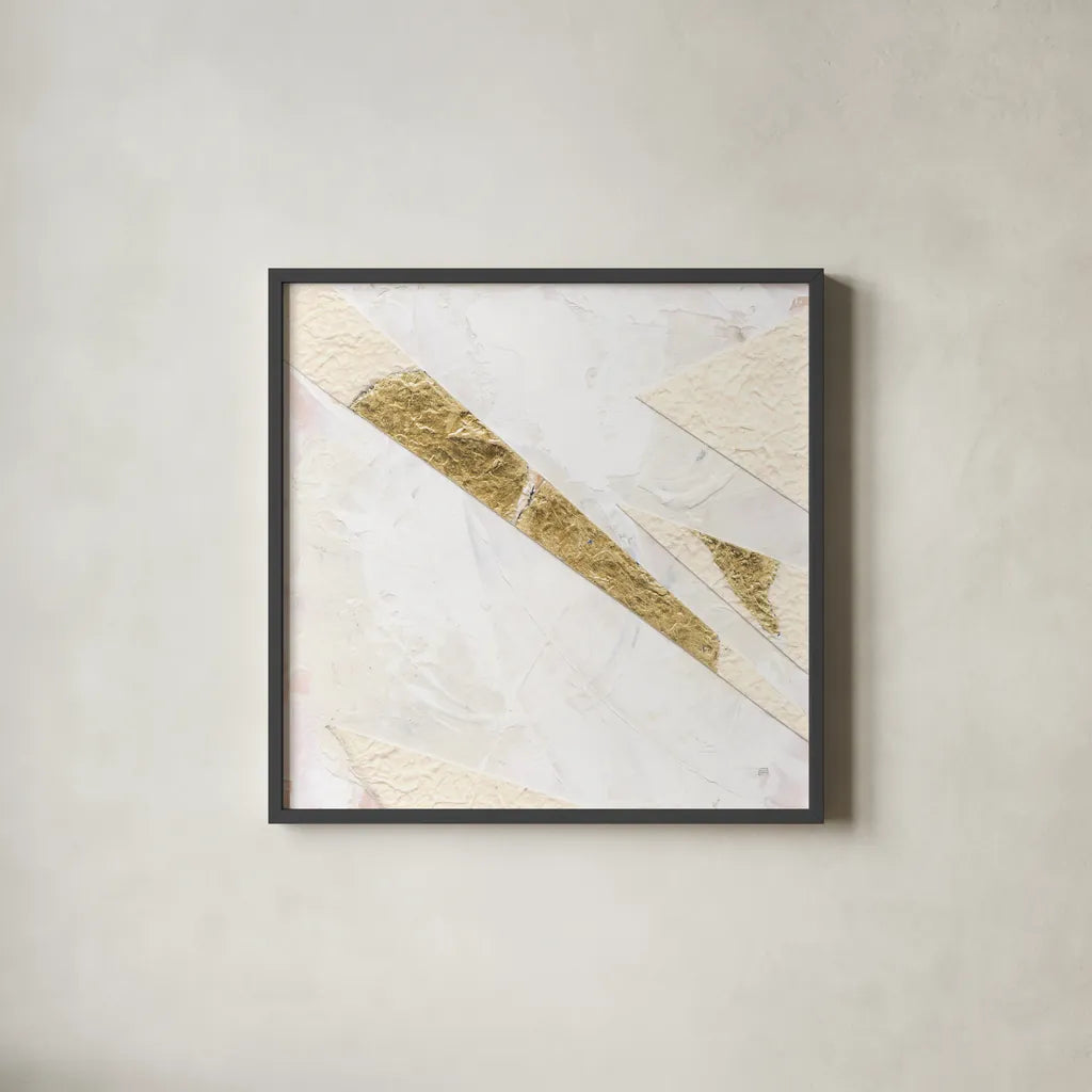 Disassembled II by Chris Paschke. Shown in a sleek black glass frame for a contemporary gallery look. Available as an archival giclee rolled canvas, fine art paper, or poster print. SKU 94394a.