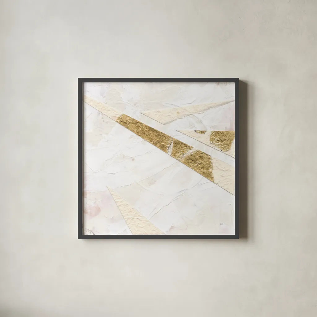 Disassembled III by Chris Paschke. Shown in a sleek black glass frame for a contemporary gallery look. Available as an archival giclee rolled canvas, fine art paper, or poster print. SKU 94395a.