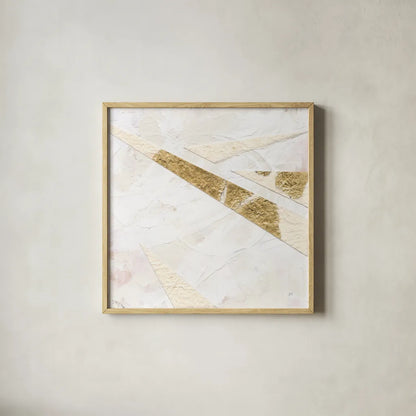 Disassembled III by Chris Paschke. Shown in a natural wood glass frame for a timeless modern aesthetic. Available as an archival giclee rolled canvas, fine art paper, or poster print. SKU 94395a.