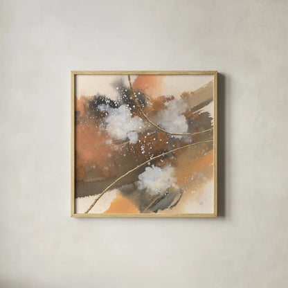 Divided Universe I by Chris Paschke. Shown in a natural wood glass frame for a timeless modern aesthetic. Available as an archival giclee rolled canvas, fine art paper, or poster print. SKU 73285a.