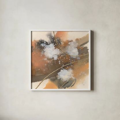 Divided Universe I by Chris Paschke. Shown in a crisp white glass frame for a clean and minimalist style. Available as an archival giclee rolled canvas, fine art paper, or poster print. SKU 73285a.