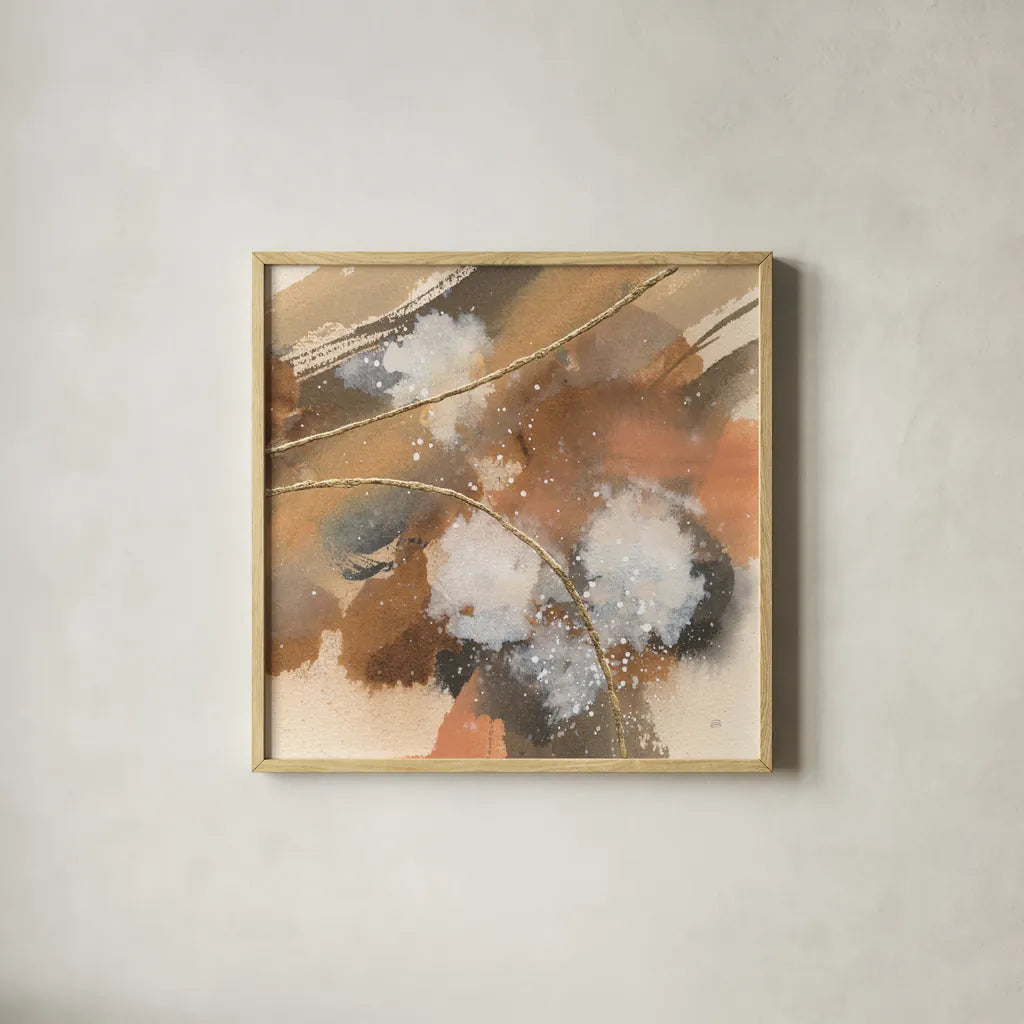 Divided Universe II by Chris Paschke. Shown in a natural wood glass frame for a timeless modern aesthetic. Available as an archival giclee rolled canvas, fine art paper, or poster print. SKU 73286a.