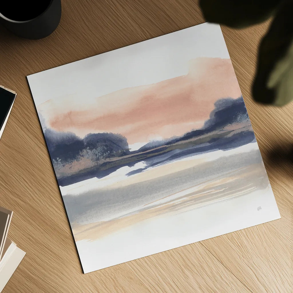 Dusk Dunes I by Chris Paschke. Shown as a detailed flat fine art print, highlighting archival giclee quality. Available as an archival giclee rolled canvas, fine art paper, or poster print. SKU 94397a.