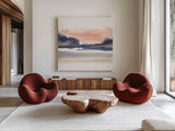 Dusk Dunes I by Chris Paschke. Shown as extra-large giant wall art in a modern living room. Available as an archival giclee rolled canvas, fine art paper, or poster print. SKU 94397a.
