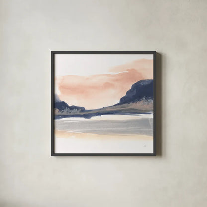 Dusk Dunes IV by Chris Paschke. Shown in a sleek black glass frame for a contemporary gallery look. Available as an archival giclee rolled canvas, fine art paper, or poster print. SKU 94400a.