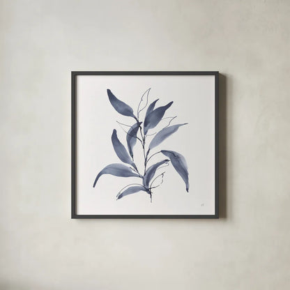 Dusk Leaves I by Chris Paschke. Shown in a sleek black glass frame for a contemporary gallery look. Available as an archival giclee rolled canvas, fine art paper, or poster print. SKU 94796a.