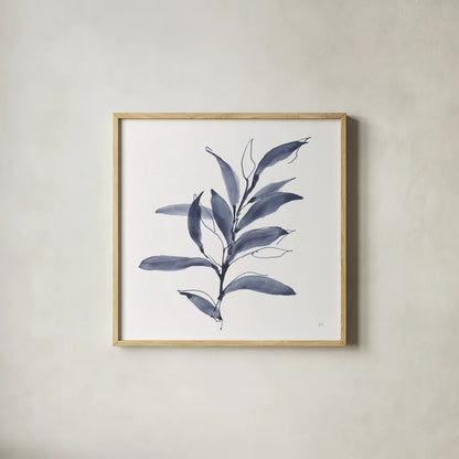 Dusk Leaves II by Chris Paschke. Shown in a natural wood glass frame for a timeless modern aesthetic. Available as an archival giclee rolled canvas, fine art paper, or poster print. SKU 94797a.