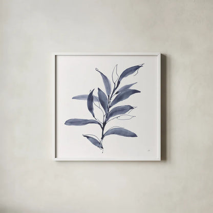 Dusk Leaves II by Chris Paschke. Shown in a crisp white glass frame for a clean and minimalist style. Available as an archival giclee rolled canvas, fine art paper, or poster print. SKU 94797a.