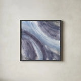 Dusk and Blue II by Chris Paschke. Shown in a sleek black glass frame for a contemporary gallery look. Available as an archival giclee rolled canvas, fine art paper, or poster print. SKU 95459a.