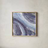 Dusk and Blue II by Chris Paschke. Shown in a natural wood glass frame for a timeless modern aesthetic. Available as an archival giclee rolled canvas, fine art paper, or poster print. SKU 95459a.