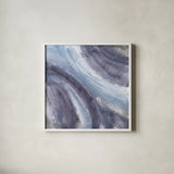 Dusk and Blue II by Chris Paschke. Shown in a crisp white glass frame for a clean and minimalist style. Available as an archival giclee rolled canvas, fine art paper, or poster print. SKU 95459a.