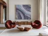 Dusk and Blue II by Chris Paschke. Shown as extra-large giant wall art in a modern living room. Available as an archival giclee rolled canvas, fine art paper, or poster print. SKU 95459a.