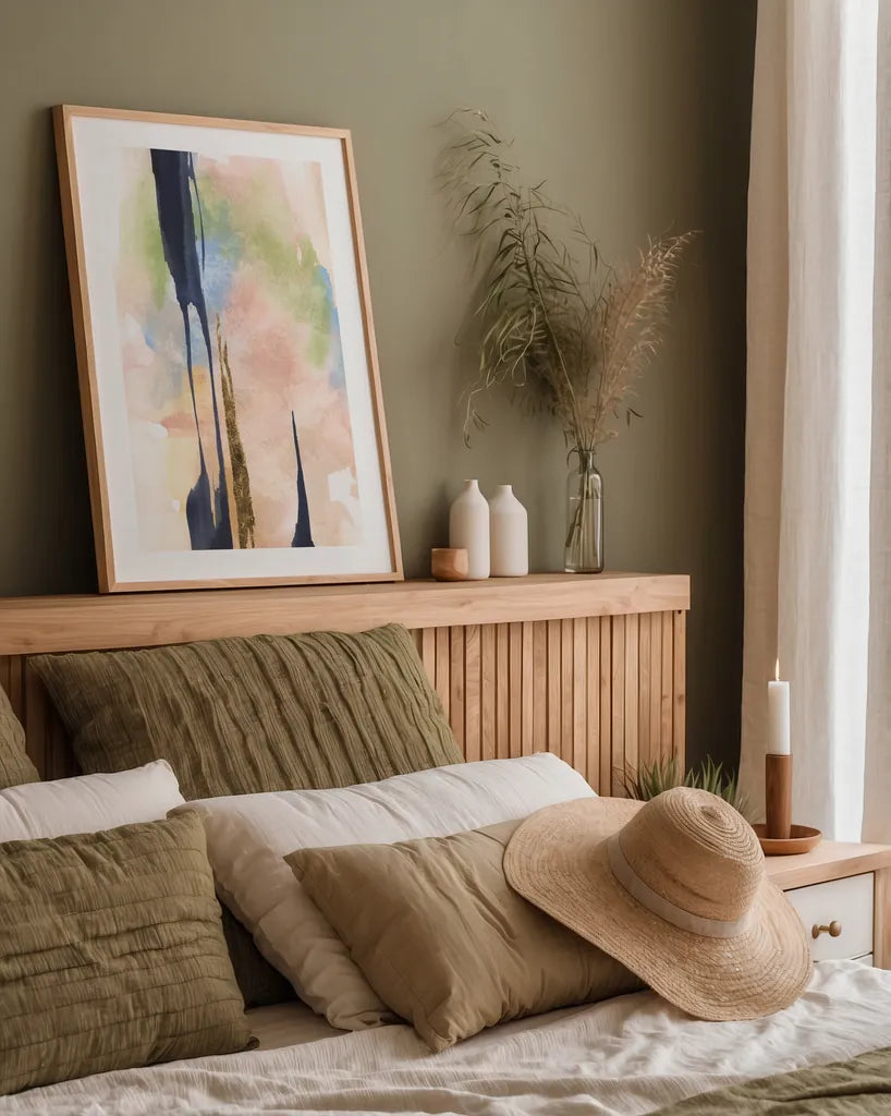 Dusk and Pastel II by Chris Paschke. shown as a paper print in a natural frame. Available as a archival giclee rolled canvas, fine art paper, or poster print. SKU 94793h.