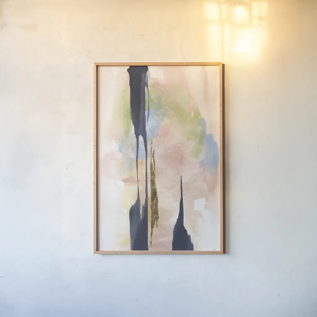 Dusk and Pastel II by Chris Paschke. shown as a paper print in a natural frame. Available as a archival giclee rolled canvas, fine art paper, or poster print. SKU 94793h.