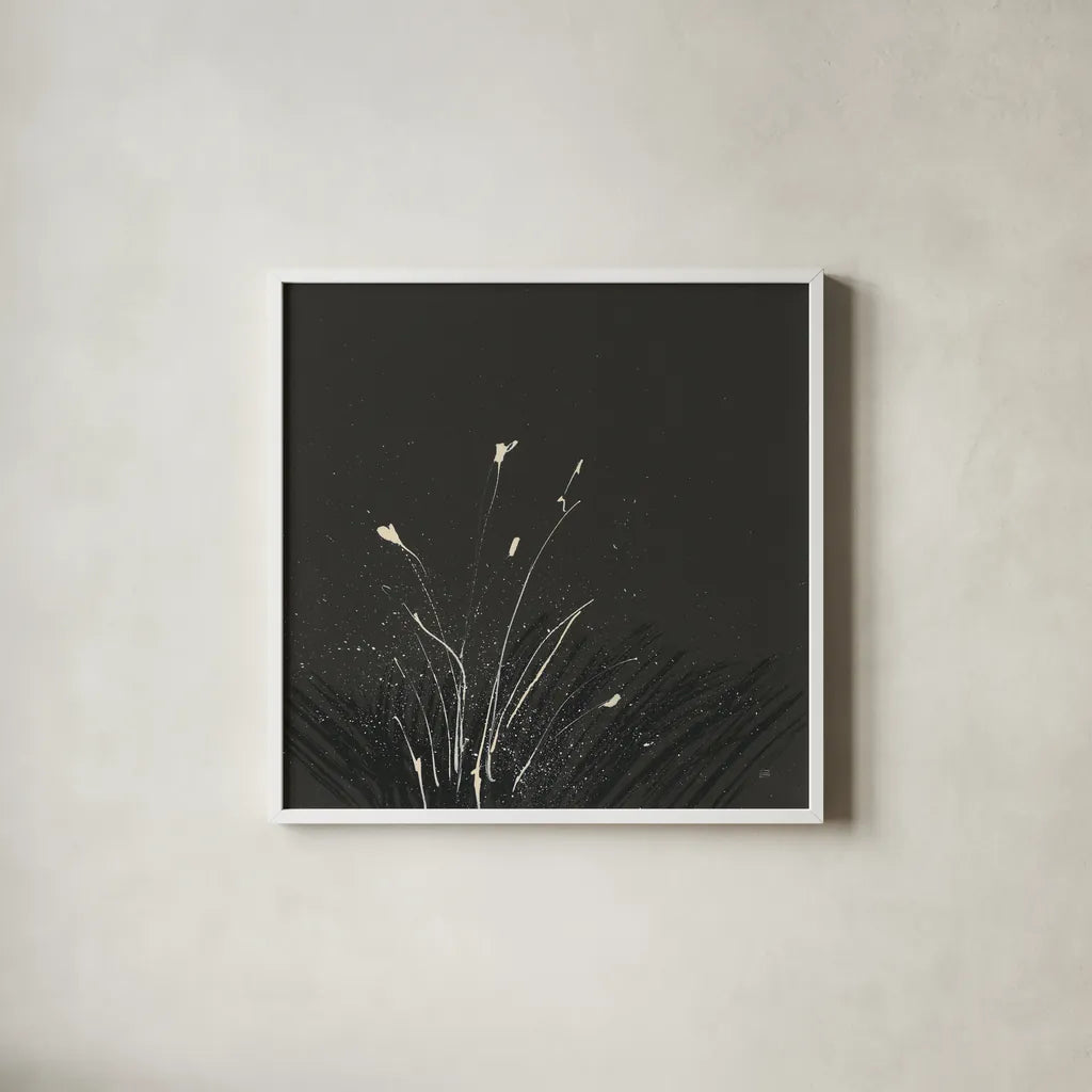 Dusting II by Chris Paschke. Shown in a crisp white glass frame for a clean and minimalist style. Available as an archival giclee rolled canvas, fine art paper, or poster print. SKU 84556a.