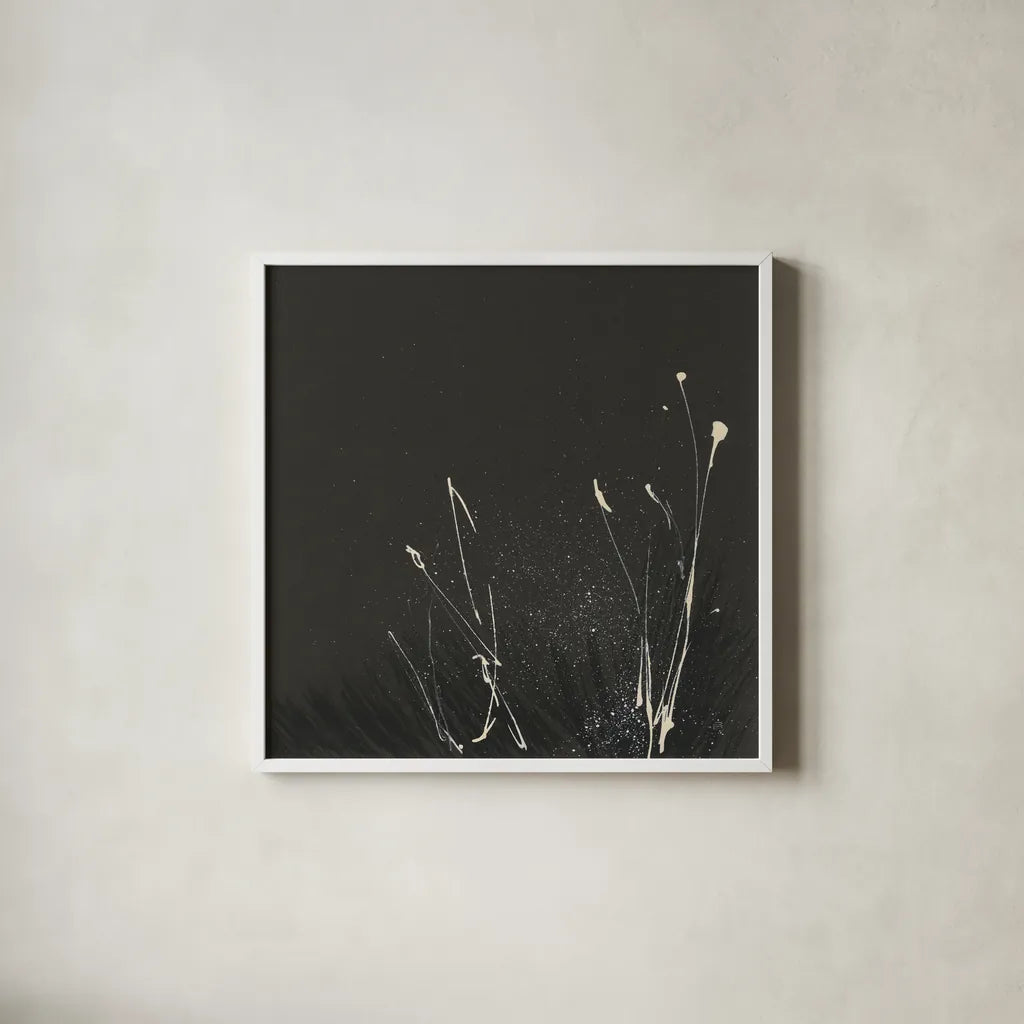 Dusting IV by Chris Paschke. Shown in a crisp white glass frame for a clean and minimalist style. Available as an archival giclee rolled canvas, fine art paper, or poster print. SKU 84558a.