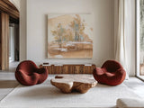 Dusting of Gold II by Chris Paschke. Shown as extra-large giant wall art in a modern living room. Available as an archival giclee rolled canvas, fine art paper, or poster print. SKU 90869a.