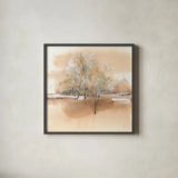 Dusting of Gold III by Chris Paschke. Shown in a sleek black glass frame for a contemporary gallery look. Available as an archival giclee rolled canvas, fine art paper, or poster print. SKU 90870a.