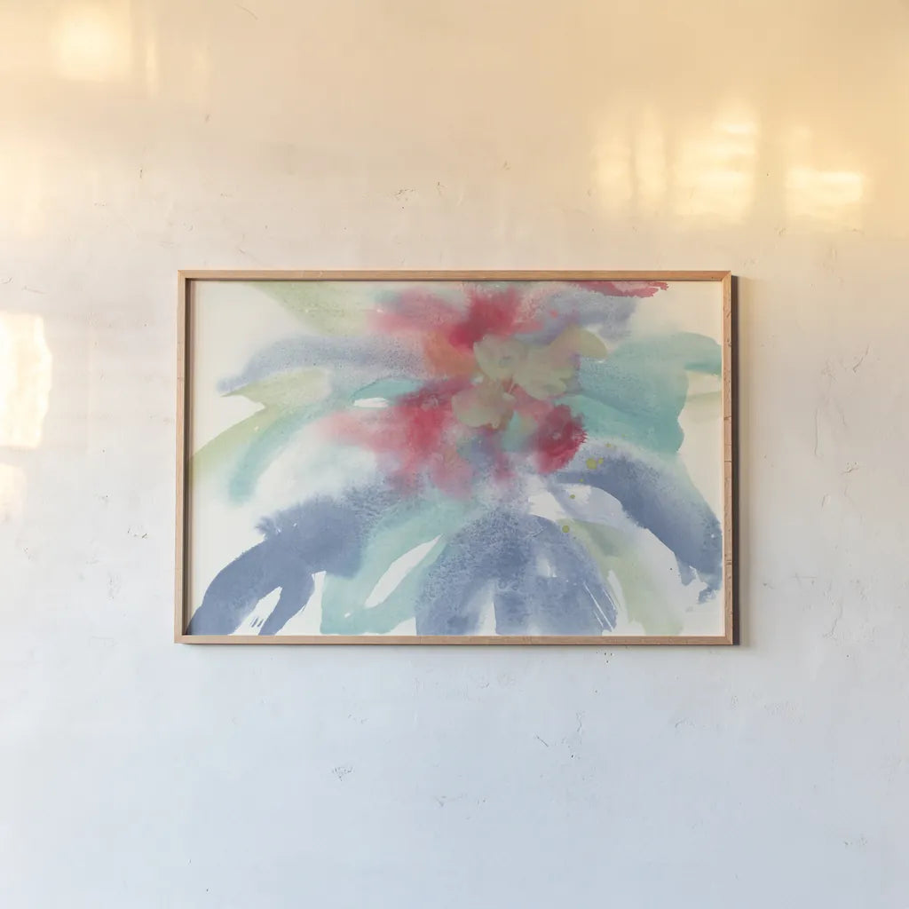 Dusting of Mint I by Chris Paschke. shown as a paper print in a natural frame. Available as a archival giclee rolled canvas, fine art paper, or poster print. SKU 49047i.