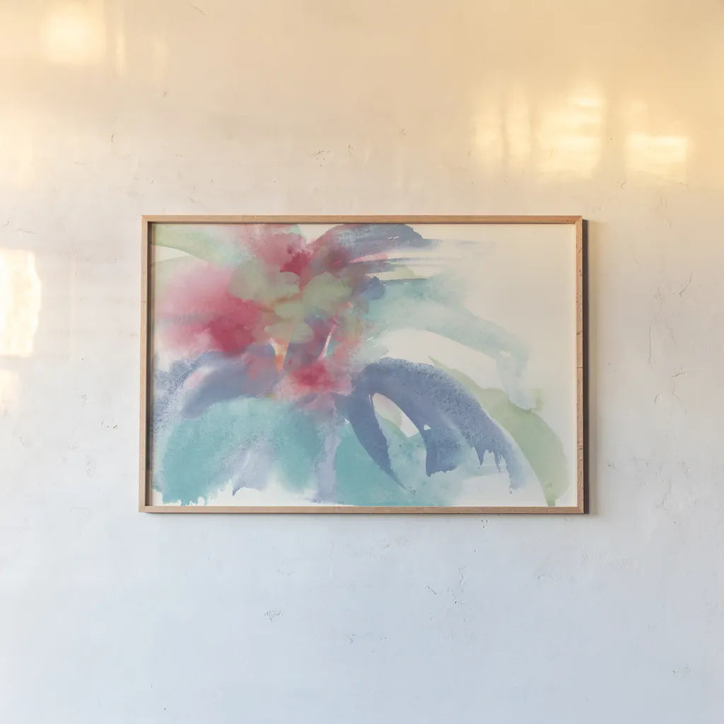 Dusting of Mint II by Chris Paschke. shown as a paper print in a natural frame. Available as a archival giclee rolled canvas, fine art paper, or poster print. SKU 49048i.