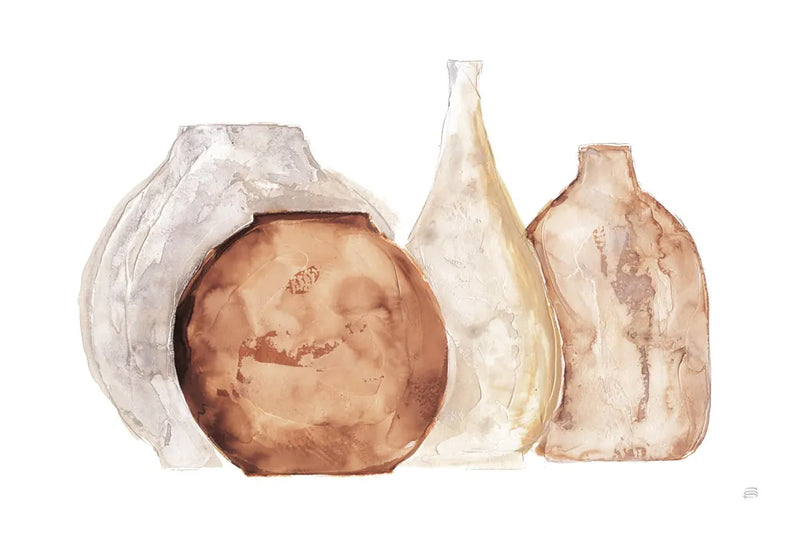 Earthy Neutral Vases IV by Chris Paschke. SKU 77194i. Archival Giclee Fine art print for wall decor.