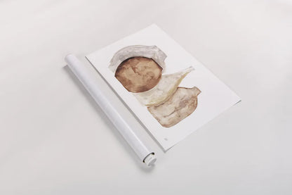 Earthy Neutral Vases IV by Chris Paschke. shown as a rolled paper print. Available as archival giclee rolled canvas, fine art paper, or poster print. SKU 77194i.