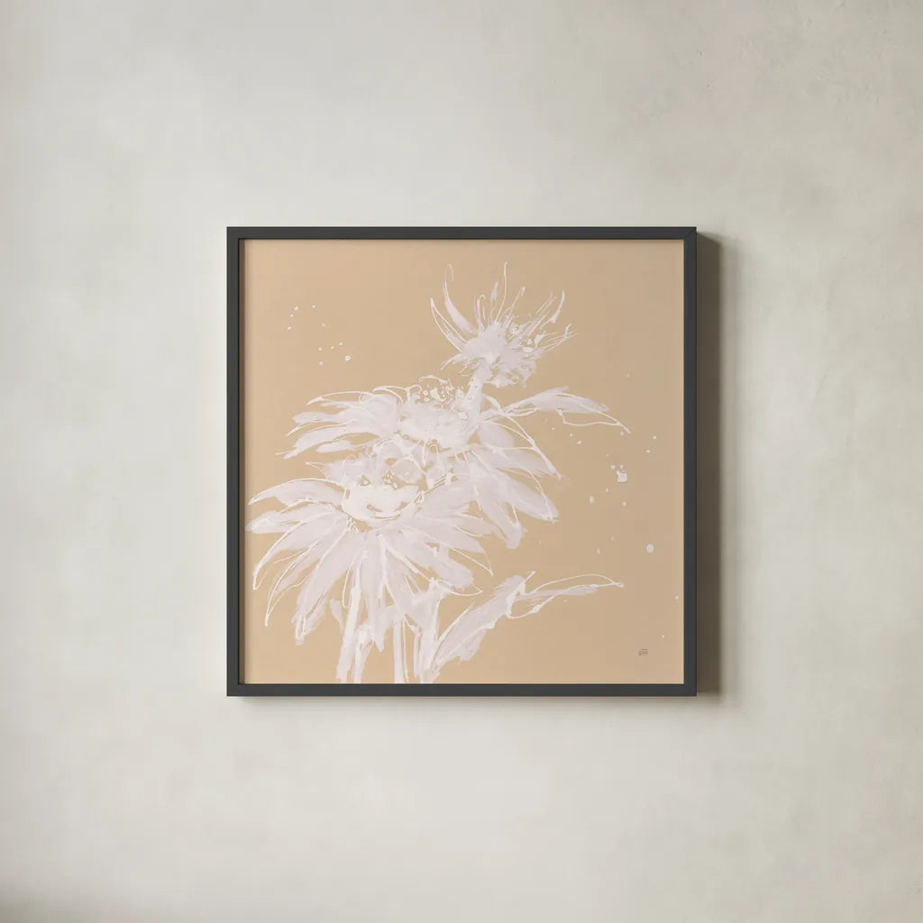 Echinacea I by Chris Paschke. Shown in a sleek black glass frame for a contemporary gallery look. Available as an archival giclee rolled canvas, fine art paper, or poster print. SKU 66768a.