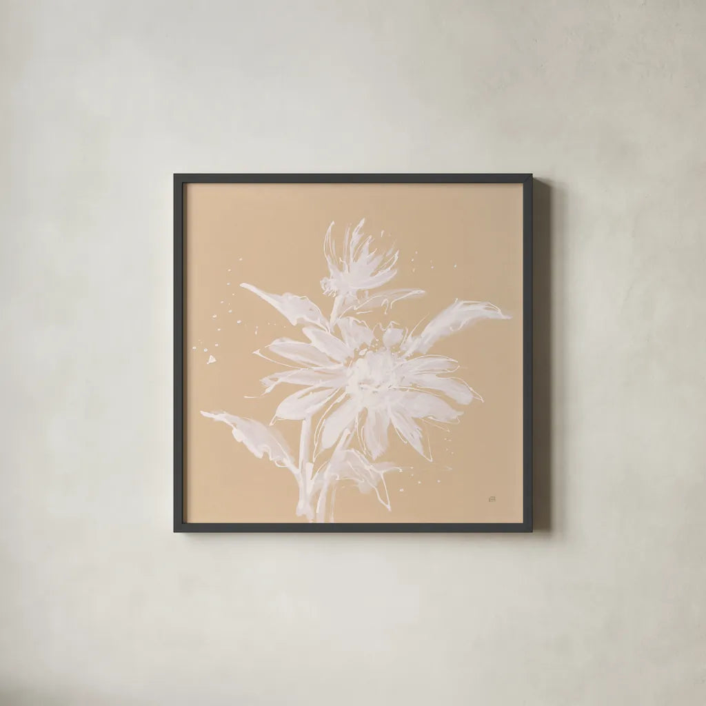 Echinacea II by Chris Paschke. Shown in a sleek black glass frame for a contemporary gallery look. Available as an archival giclee rolled canvas, fine art paper, or poster print. SKU 66769a.
