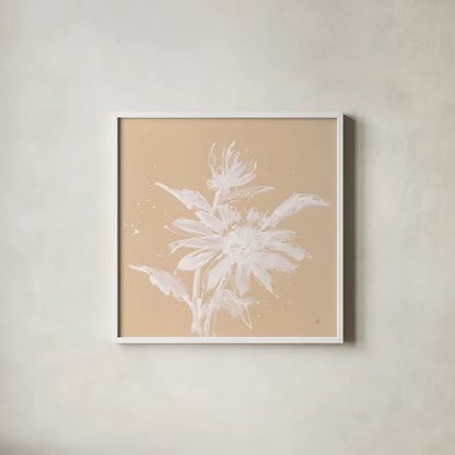 Echinacea II by Chris Paschke. Shown in a crisp white glass frame for a clean and minimalist style. Available as an archival giclee rolled canvas, fine art paper, or poster print. SKU 66769a.