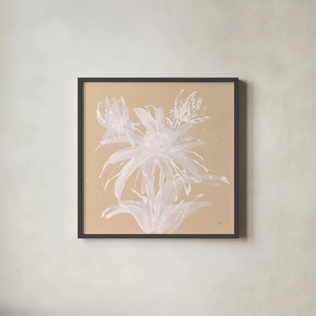 Echinacea III by Chris Paschke. Shown in a sleek black glass frame for a contemporary gallery look. Available as an archival giclee rolled canvas, fine art paper, or poster print. SKU 66770a.