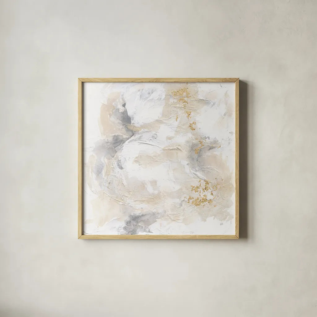 Echoes III by Chris Paschke. Shown in a natural wood glass frame for a timeless modern aesthetic. Available as an archival giclee rolled canvas, fine art paper, or poster print. SKU 94391a.