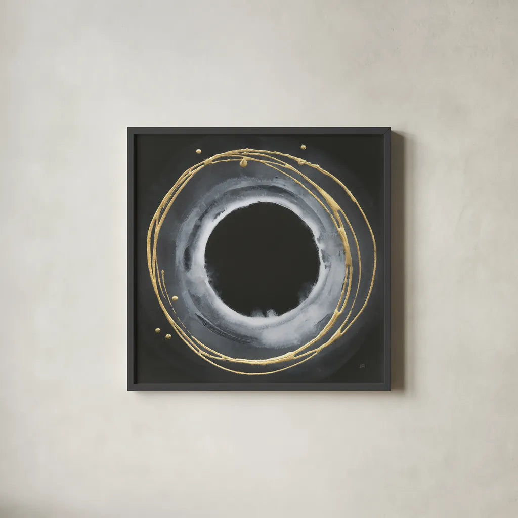 Eclipse I by Chris Paschke. Shown in a sleek black glass frame for a contemporary gallery look. Available as an archival giclee rolled canvas, fine art paper, or poster print. SKU 81884a.