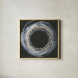 Eclipse II by Chris Paschke. Shown in a natural wood glass frame for a timeless modern aesthetic. Available as an archival giclee rolled canvas, fine art paper, or poster print. SKU 81885a.
