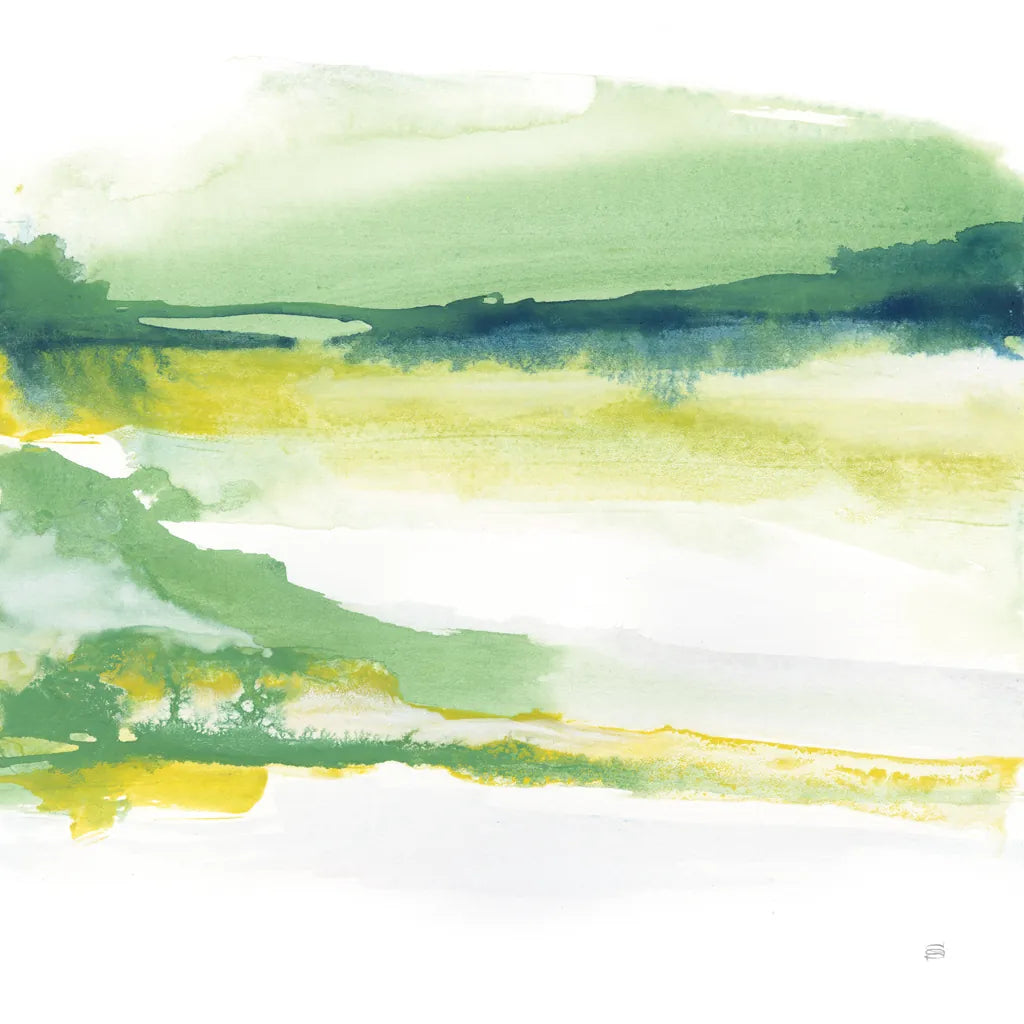 Emerald and Chartreuse II by Chris Paschke. SKU 81054a. Archival Giclee Fine art print for wall decor.