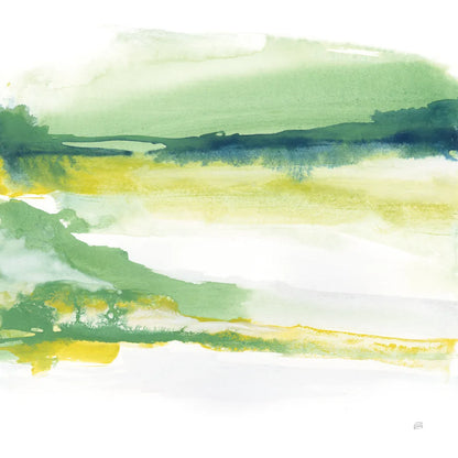 Emerald and Chartreuse II by Chris Paschke. SKU 81054a. Archival Giclee Fine art print for wall decor.