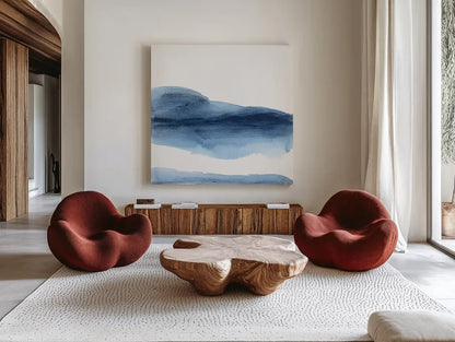 Emotion II by Chris Paschke. Shown as extra-large giant wall art in a modern living room. Available as an archival giclee rolled canvas, fine art paper, or poster print. SKU 82263a.