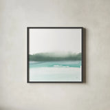 Empowering Mint I by Chris Paschke. Shown in a sleek black glass frame for a contemporary gallery look. Available as an archival giclee rolled canvas, fine art paper, or poster print. SKU 68163a.