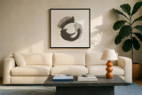 Endless I by Chris Paschke. Displayed in a glass frame with matte in a clean modern living room. Available as an archival giclee rolled canvas, fine art paper, or poster print. SKU 72121a.
