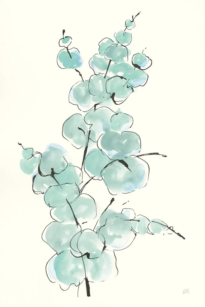 Eucalyptus Branch IV by Chris Paschke. SKU 55066h. Archival Giclee Fine art print for wall decor.